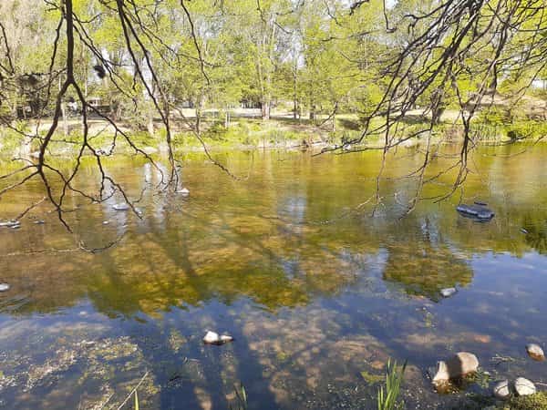 Río Los Reartes con playa de arena